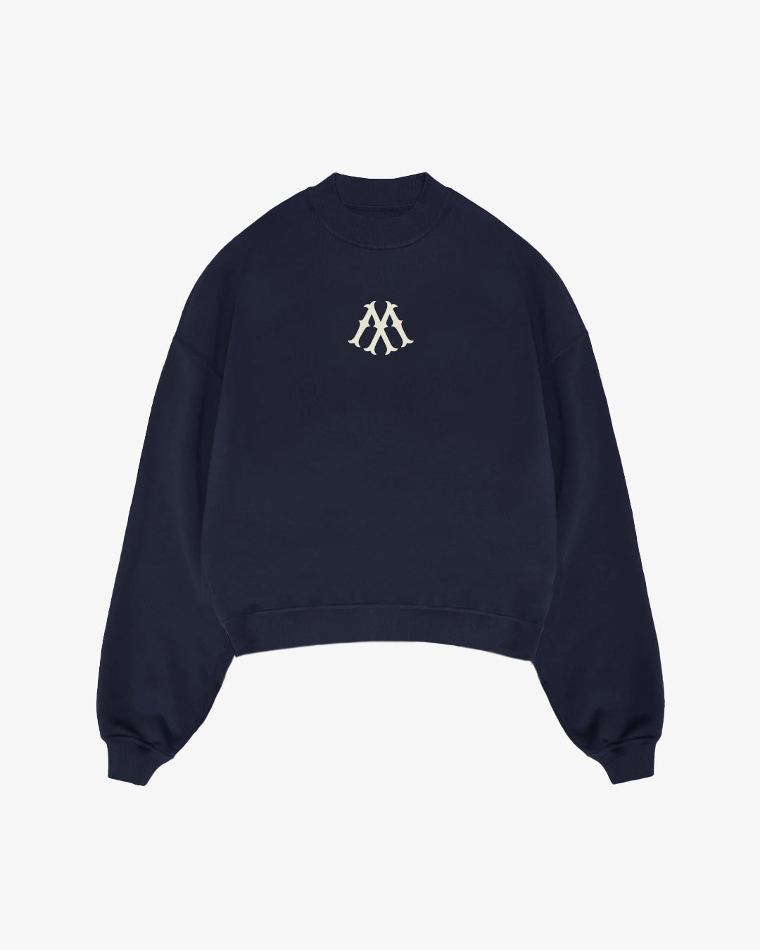 "M" Logo Embroidered Crewneck