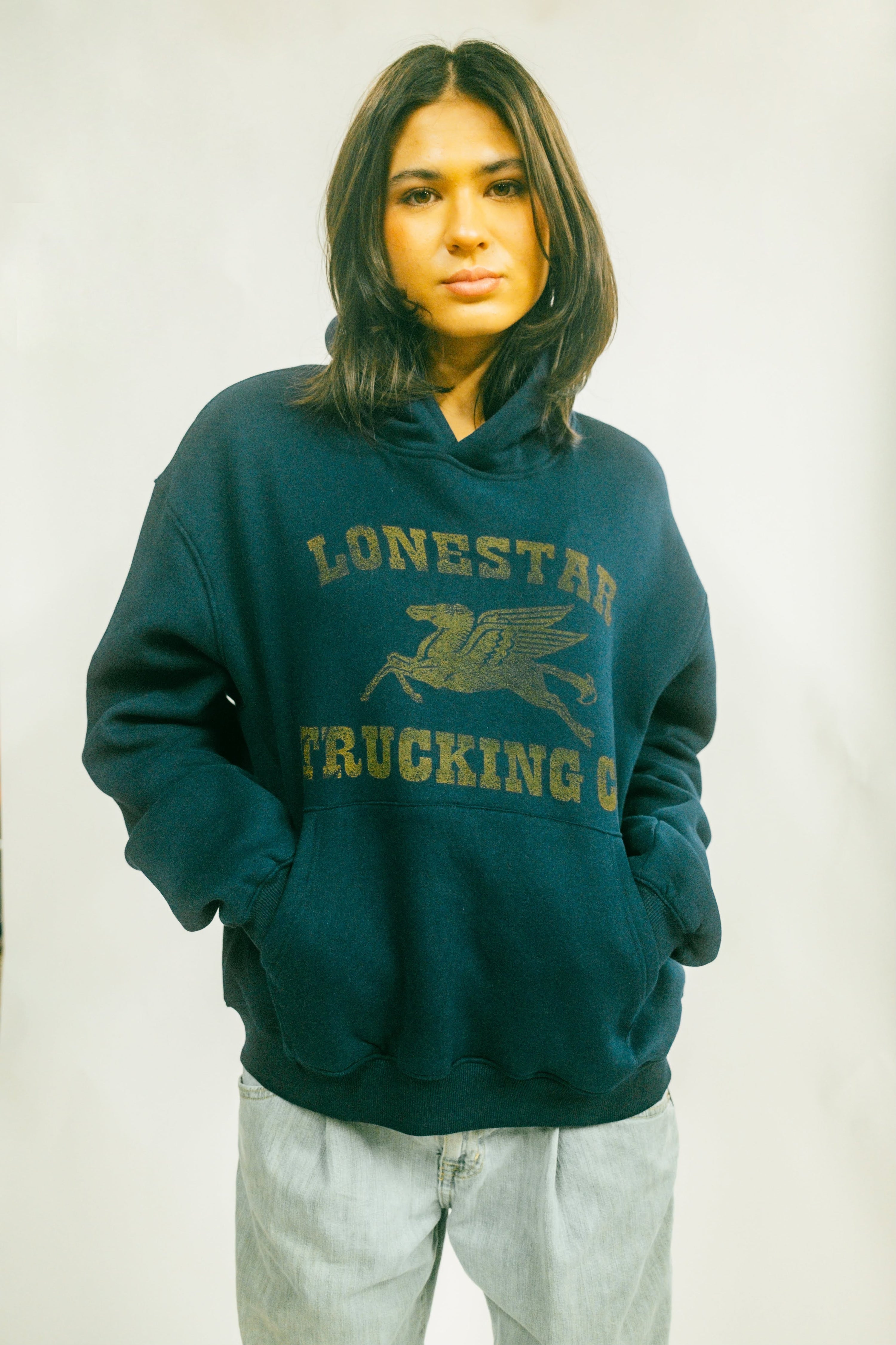 Navy Blue Lonestar Hoodie